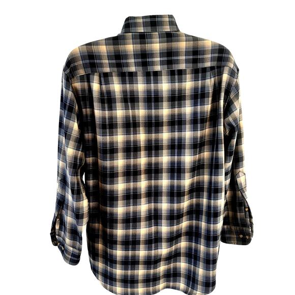 SIR PENDLETON 100% Worsted Wool Button Down Long Sleeve Plaid Shirt-Men's Large - Picture 4 of 8
